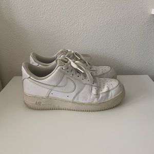 Nike Air Force 1 white sneakers size 8